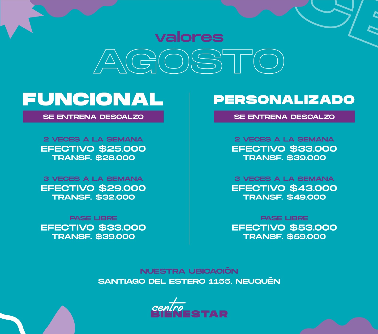 VALORES AGOSTO